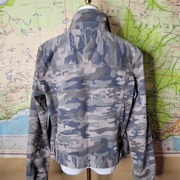 Liverpool Los Angeles Camo Print Jacket. Size M. Coat Biker Blokecore Military - Picture 4 of 6